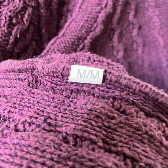 Vintage Parkhurst Turtleneck Sweater Womens Purple Cable Knit Made in Canada - Picture 3 of 7